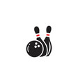 bowling icon template vector image
