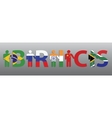 brics peoples and letters in the colors vector image vector image