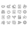 business icons set included icon as approved vector image