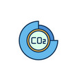 carbon dioxide co2 round chart concept vector image vector image