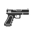 gun pistol glyph icon vector image vector image