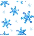 seamless pattern with watercolor snowflakes vector image vector image