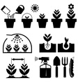 set agrotechnics icons vector image