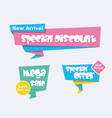 collection sale discount styled banners vector image