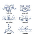 set of hand drawn red panda concept vector image