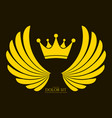 winged emblem for your company wing silhouette vector image
