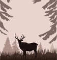 deer in the woods vector image vector image