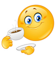 coffee emoticon vector image vector image