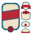 five different label and frame vector image vector image