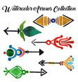 watercolor arrows collection vector image