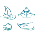 yachting symbols vector image