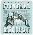 american football player impact vector image vector image