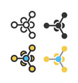 atoms molecules dna chromosomes outline vector image