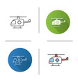 medical helicopter icon vector image vector image