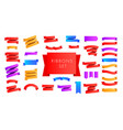 multi colored ribbons for poster greeting card vector image