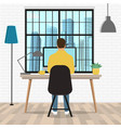 business man entrepreneur in a suit working vector image vector image