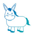 cute mule character icon vector image vector image