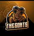 goat esport mascot logo design vector image