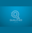 logo template letter q in the style vector image