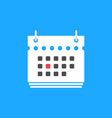 red calendar date flat icon vector image vector image