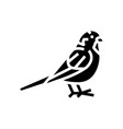 sparrow bird glyph icon vector image