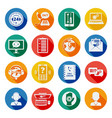 support icons flat set vector image