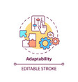 adaptability concept icon vector image vector image