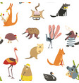 exotic animals koala with baby sitting on bamboo vector image