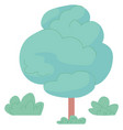 green tree summer nature element park plant vector image vector image