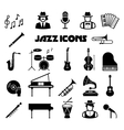 jazz icon set vector image vector image