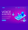 voice biometrics technology vector image