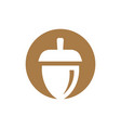acorn logo for business oak nut icon design vector image