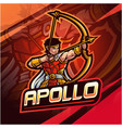 apolo esport mascot logo design vector image
