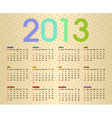 calendar 2013 5 vector image