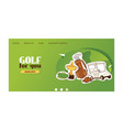golf web page golfers sportswear vector image