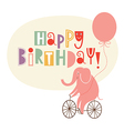 happy birthday greeting card vector image