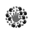 palm hand icon design template vector image