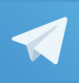 paper aircraft logo on the blue background vector image vector image