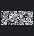 seamless pattern with flowers for black background vector image vector image
