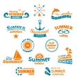 summer element label vector image