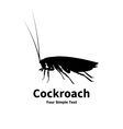 a silhouette of cockroach vector image vector image