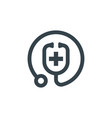 medic stethoscope concept logotype template design vector image