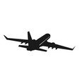 plane flying away travel logo airplane vector image