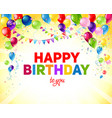 Happy birthday balloons Royalty Free Vector Image