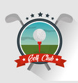 golf club ball banner star emblem vector image vector image