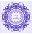 round ornamental frame circle floral background vector image