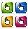 smooth cursor hand buttons vector image vector image