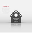 barn icon in flat style farm house on white vector image