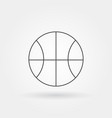 basket ball single isolated icon with modern line vector image