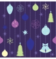 christmas seamless pattern vector image vector image